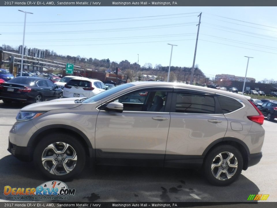 2017 Honda CR-V EX-L AWD Sandstorm Metallic / Ivory Photo #6