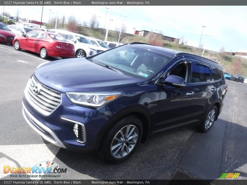 2017 Hyundai Santa Fe SE AWD Storm Blue / Black Photo #6