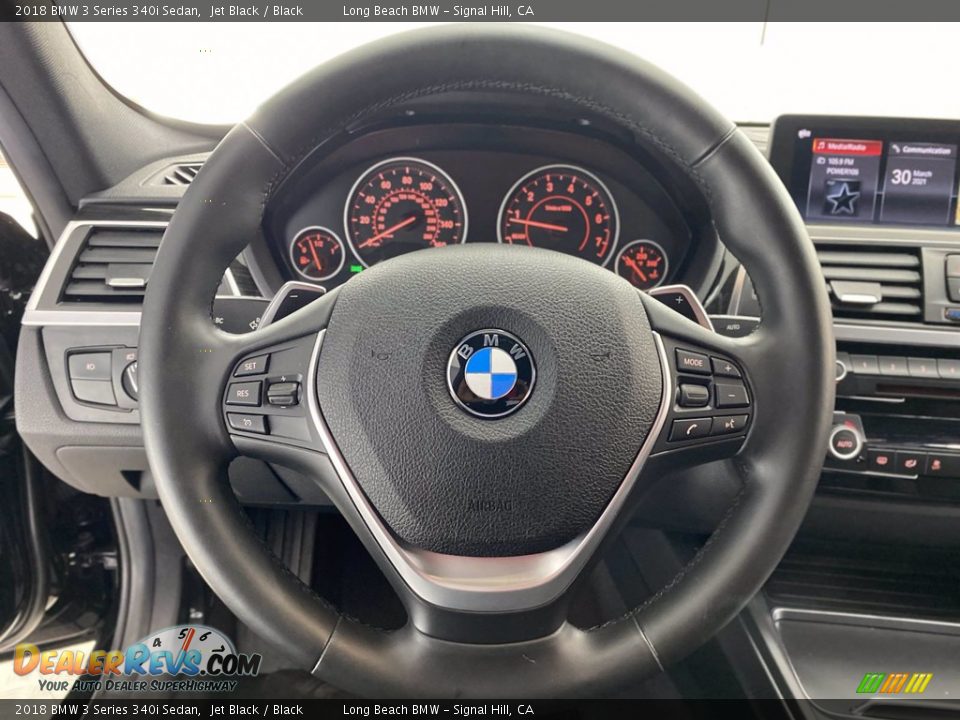 2018 BMW 3 Series 340i Sedan Jet Black / Black Photo #18