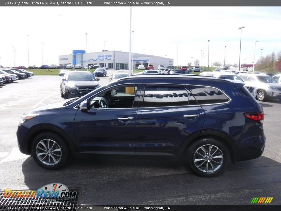 2017 Hyundai Santa Fe SE AWD Storm Blue / Black Photo #7