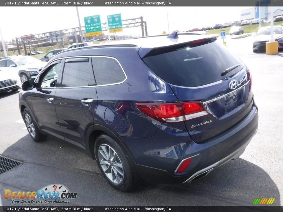 2017 Hyundai Santa Fe SE AWD Storm Blue / Black Photo #8