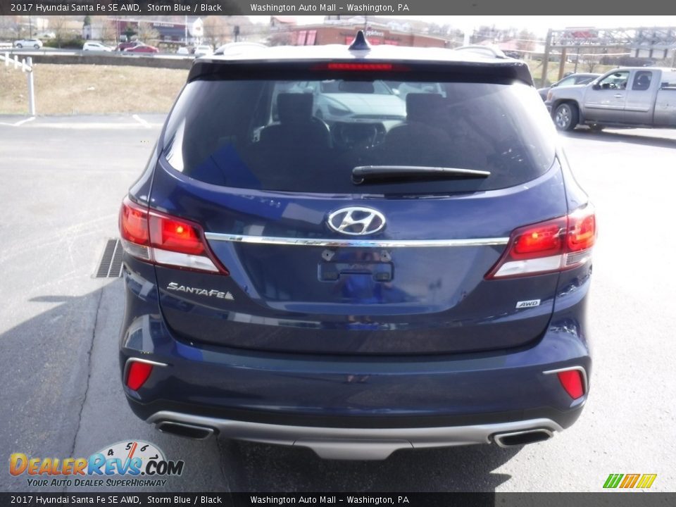 2017 Hyundai Santa Fe SE AWD Storm Blue / Black Photo #9