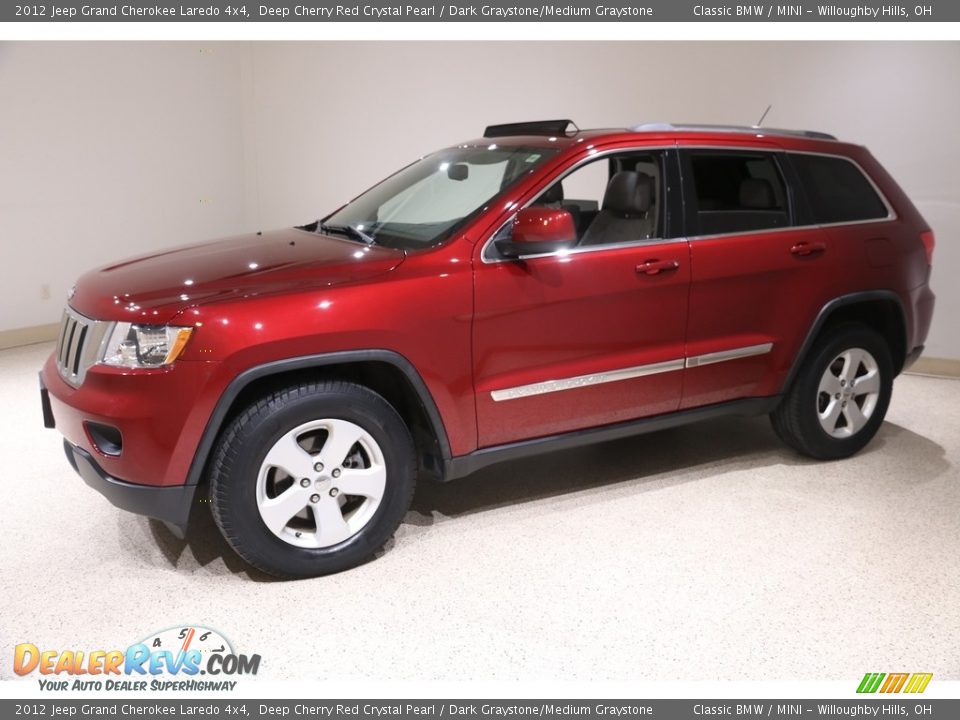 2012 Jeep Grand Cherokee Laredo 4x4 Deep Cherry Red Crystal Pearl / Dark Graystone/Medium Graystone Photo #3