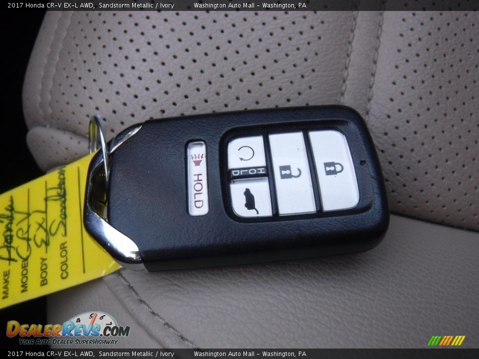 2017 Honda CR-V EX-L AWD Sandstorm Metallic / Ivory Photo #27