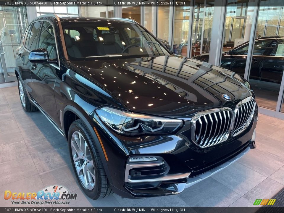 2021 BMW X5 xDrive40i Black Sapphire Metallic / Black Photo #1