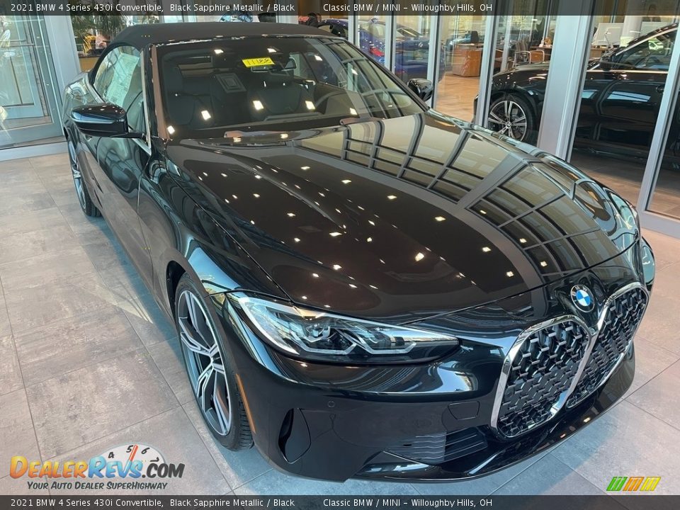 2021 BMW 4 Series 430i Convertible Black Sapphire Metallic / Black Photo #1