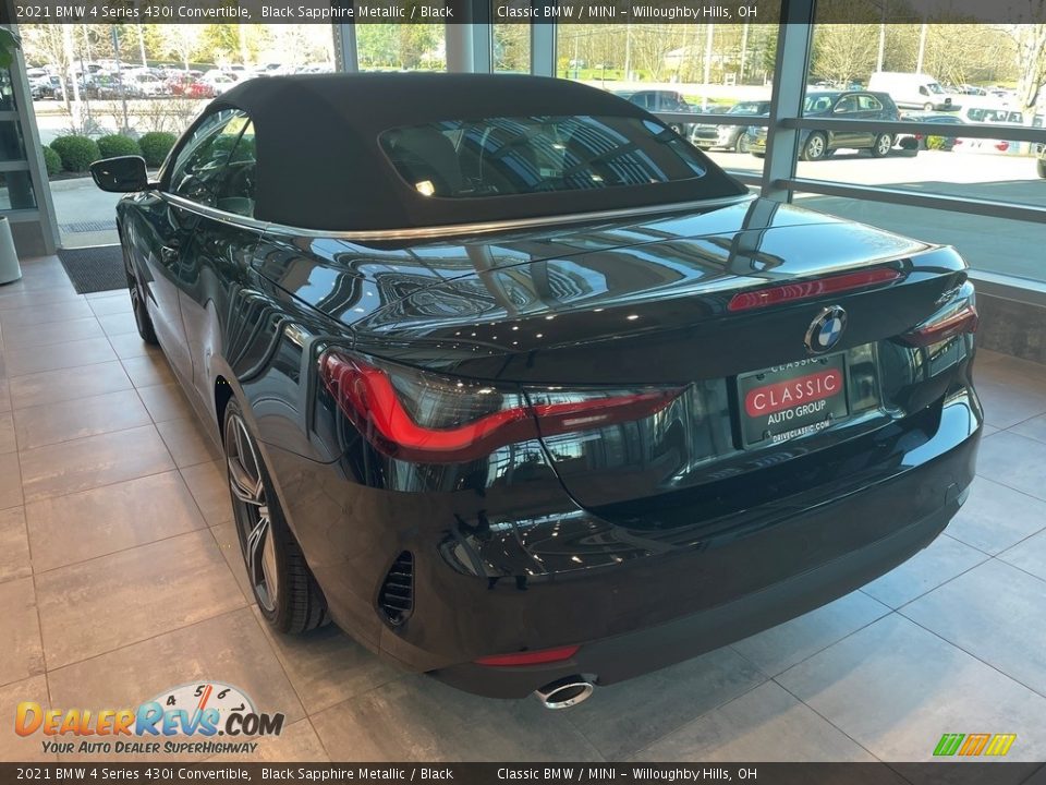 2021 BMW 4 Series 430i Convertible Black Sapphire Metallic / Black Photo #2