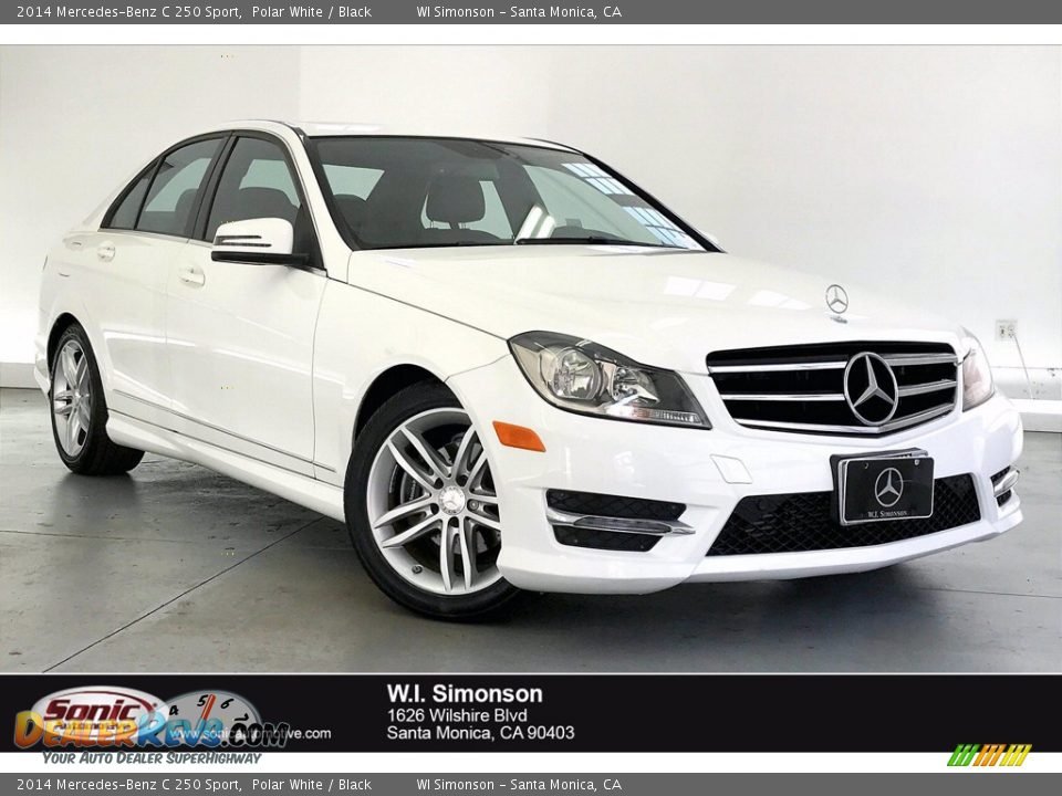 2014 Mercedes-Benz C 250 Sport Polar White / Black Photo #1