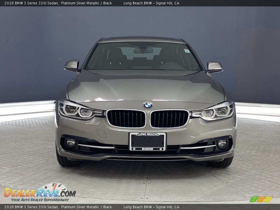 2018 BMW 3 Series 330i Sedan Platinum Silver Metallic / Black Photo #2