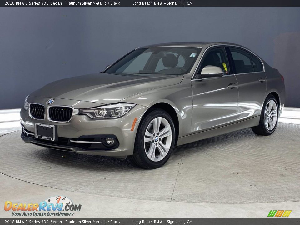 2018 BMW 3 Series 330i Sedan Platinum Silver Metallic / Black Photo #3