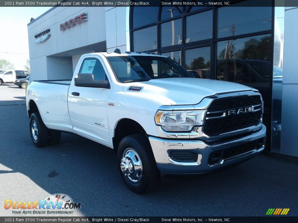 2021 Ram 3500 Tradesman Regular Cab 4x4 Bright White / Diesel Gray/Black Photo #2