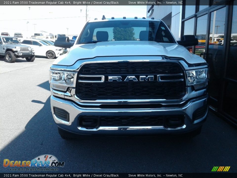 2021 Ram 3500 Tradesman Regular Cab 4x4 Bright White / Diesel Gray/Black Photo #4