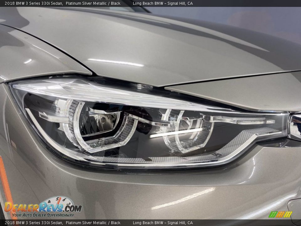 2018 BMW 3 Series 330i Sedan Platinum Silver Metallic / Black Photo #7