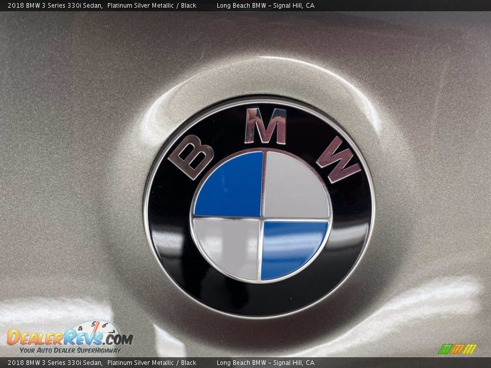 2018 BMW 3 Series 330i Sedan Platinum Silver Metallic / Black Photo #10