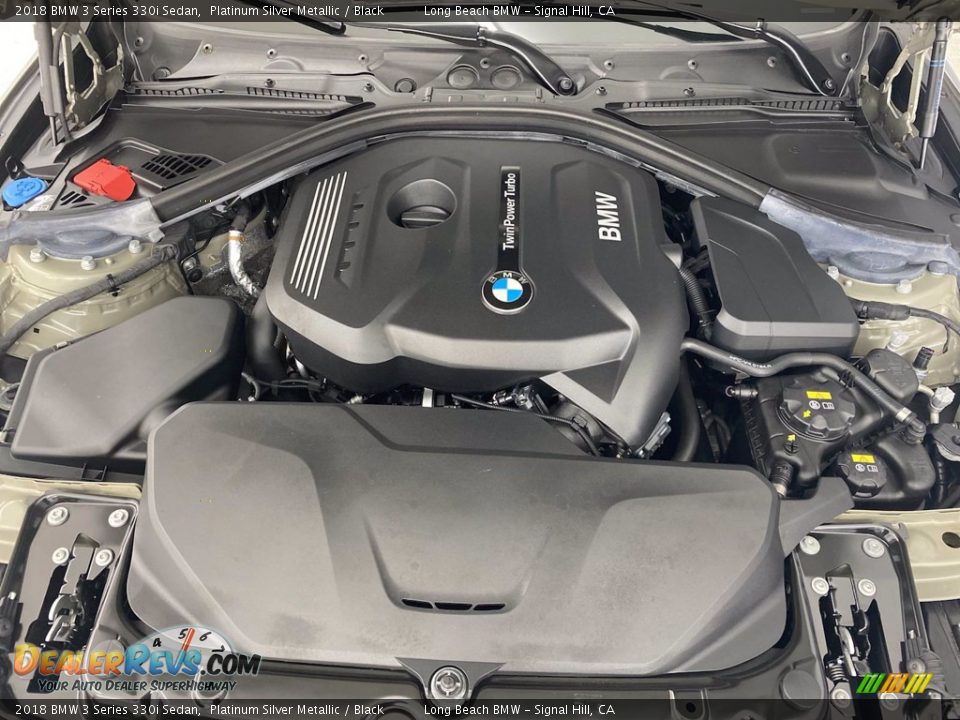 2018 BMW 3 Series 330i Sedan Platinum Silver Metallic / Black Photo #12