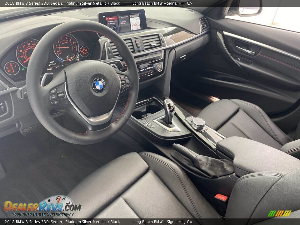 2018 BMW 3 Series 330i Sedan Platinum Silver Metallic / Black Photo #16