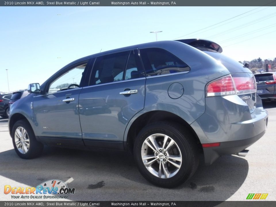 2010 Lincoln MKX AWD Steel Blue Metallic / Light Camel Photo #8