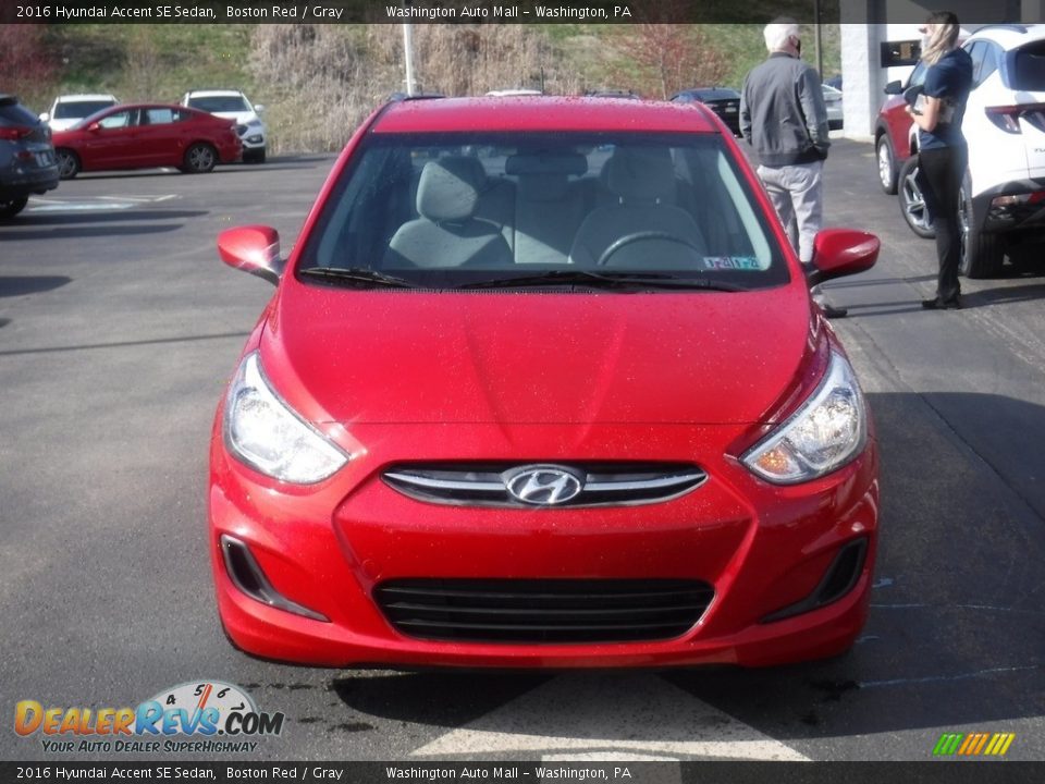 2016 Hyundai Accent SE Sedan Boston Red / Gray Photo #4