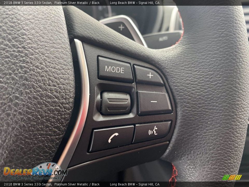 2018 BMW 3 Series 330i Sedan Platinum Silver Metallic / Black Photo #20