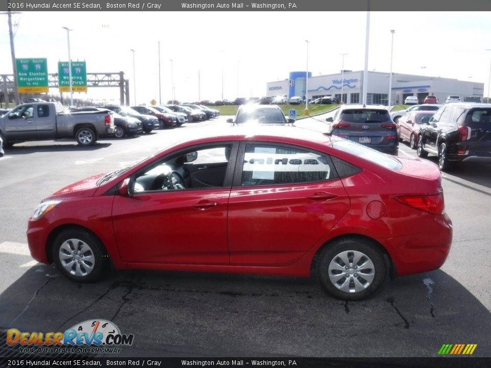 2016 Hyundai Accent SE Sedan Boston Red / Gray Photo #6