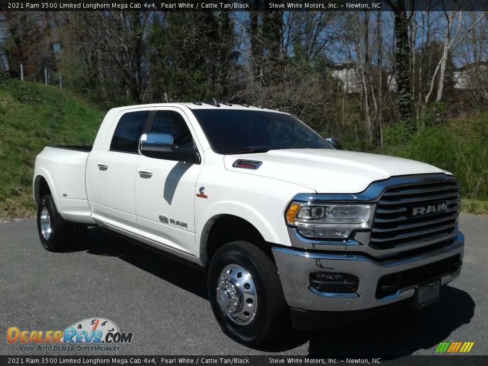 Front 3/4 View of 2021 Ram 3500 Limited Longhorn Mega Cab 4x4 Photo #5