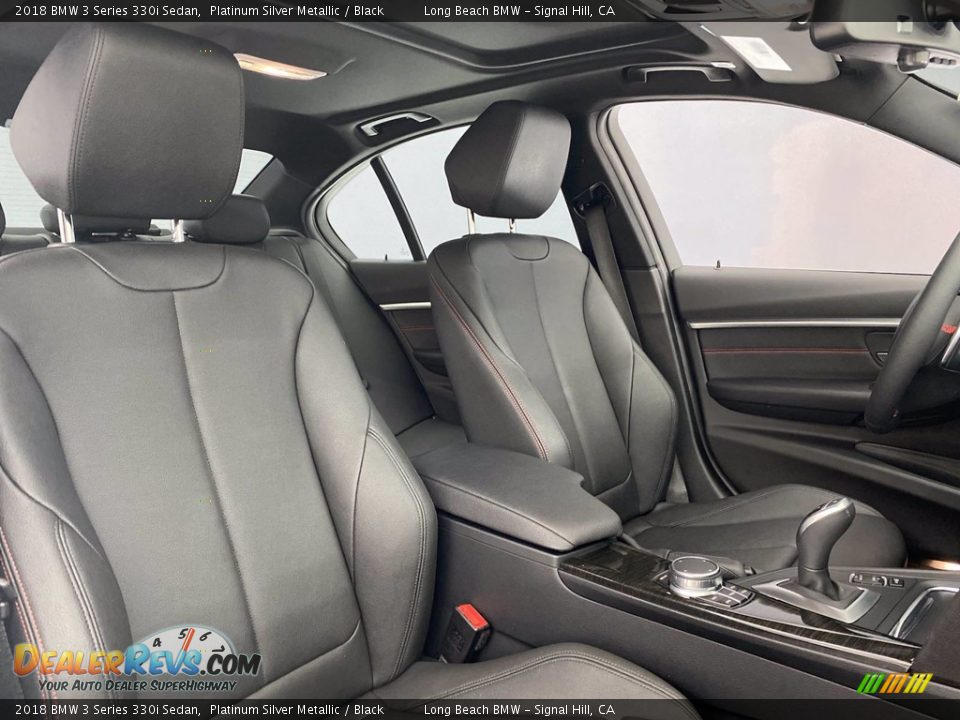 2018 BMW 3 Series 330i Sedan Platinum Silver Metallic / Black Photo #34