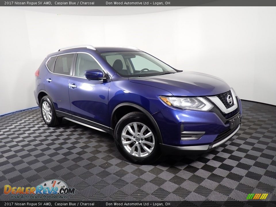 2017 Nissan Rogue SV AWD Caspian Blue / Charcoal Photo #6