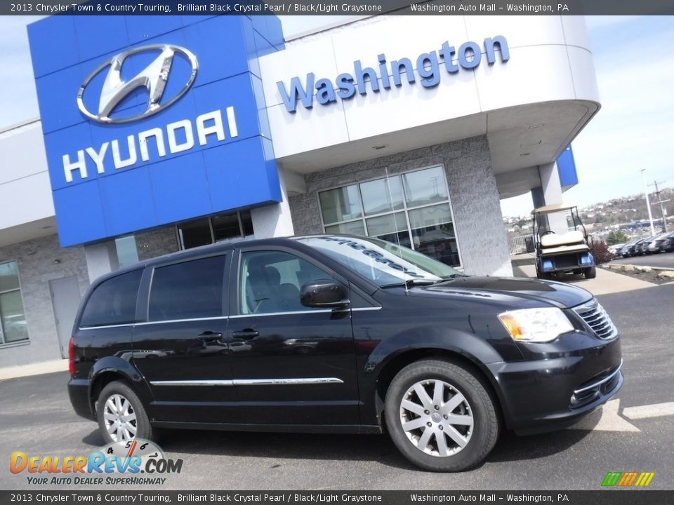 2013 Chrysler Town & Country Touring Brilliant Black Crystal Pearl / Black/Light Graystone Photo #2