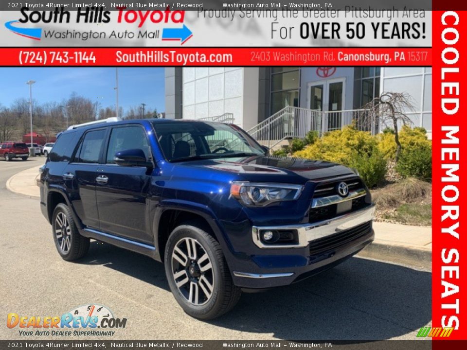 2021 Toyota 4Runner Limited 4x4 Nautical Blue Metallic / Redwood Photo #1