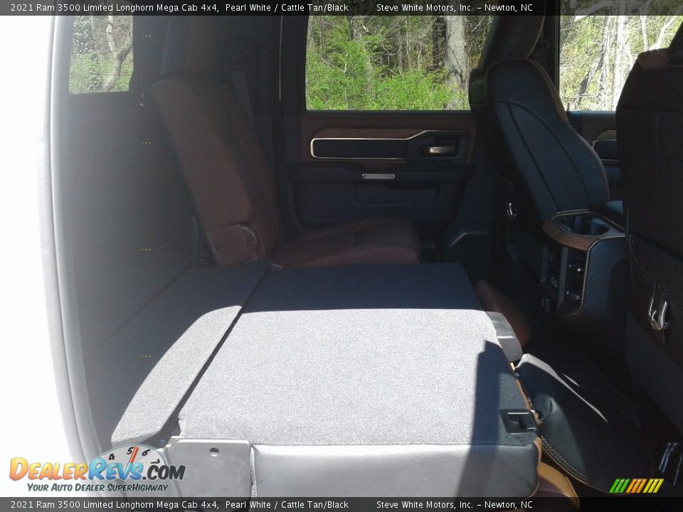 2021 Ram 3500 Limited Longhorn Mega Cab 4x4 Pearl White / Cattle Tan/Black Photo #19