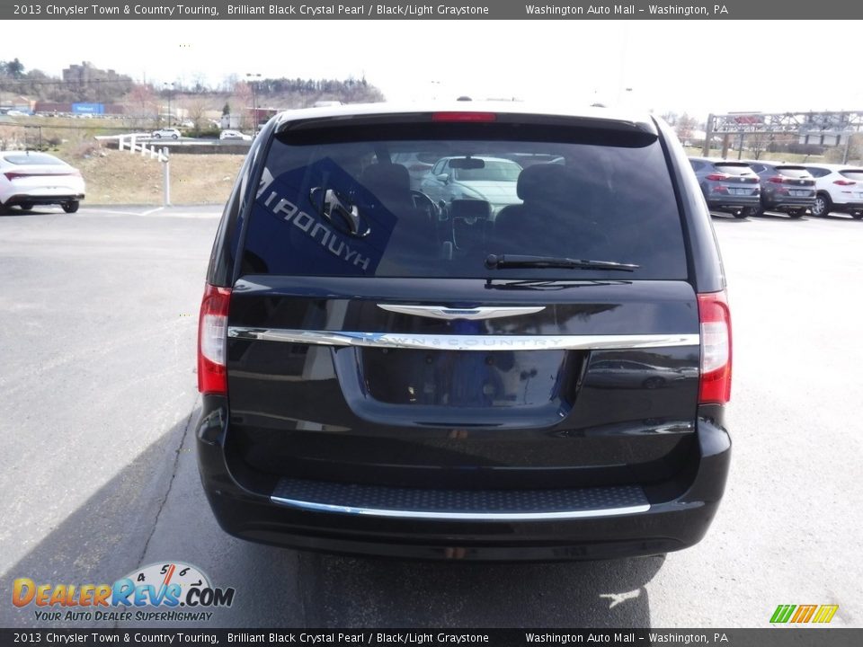 2013 Chrysler Town & Country Touring Brilliant Black Crystal Pearl / Black/Light Graystone Photo #7