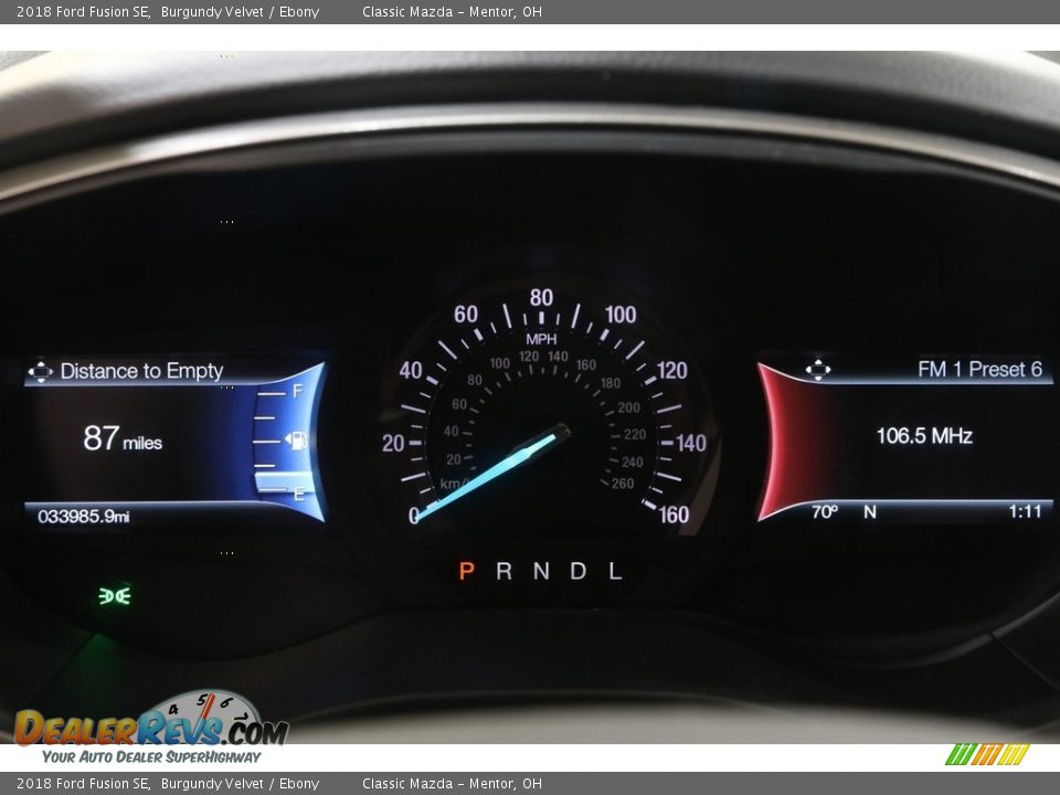 2018 Ford Fusion SE Burgundy Velvet / Ebony Photo #8