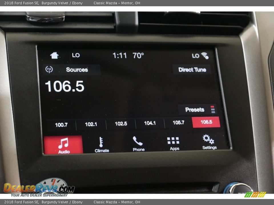 2018 Ford Fusion SE Burgundy Velvet / Ebony Photo #10