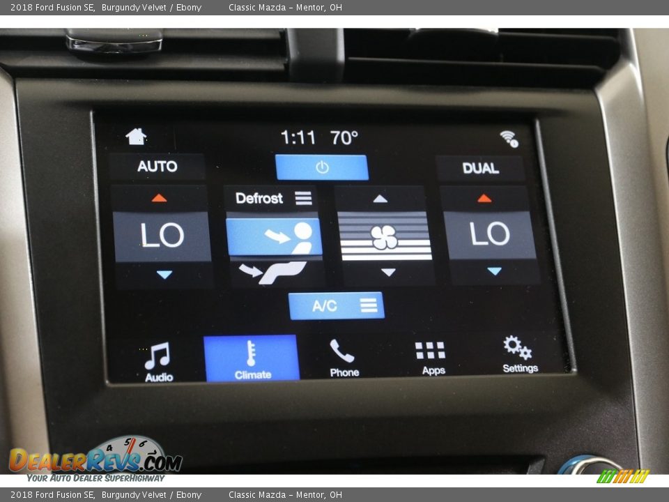 2018 Ford Fusion SE Burgundy Velvet / Ebony Photo #11