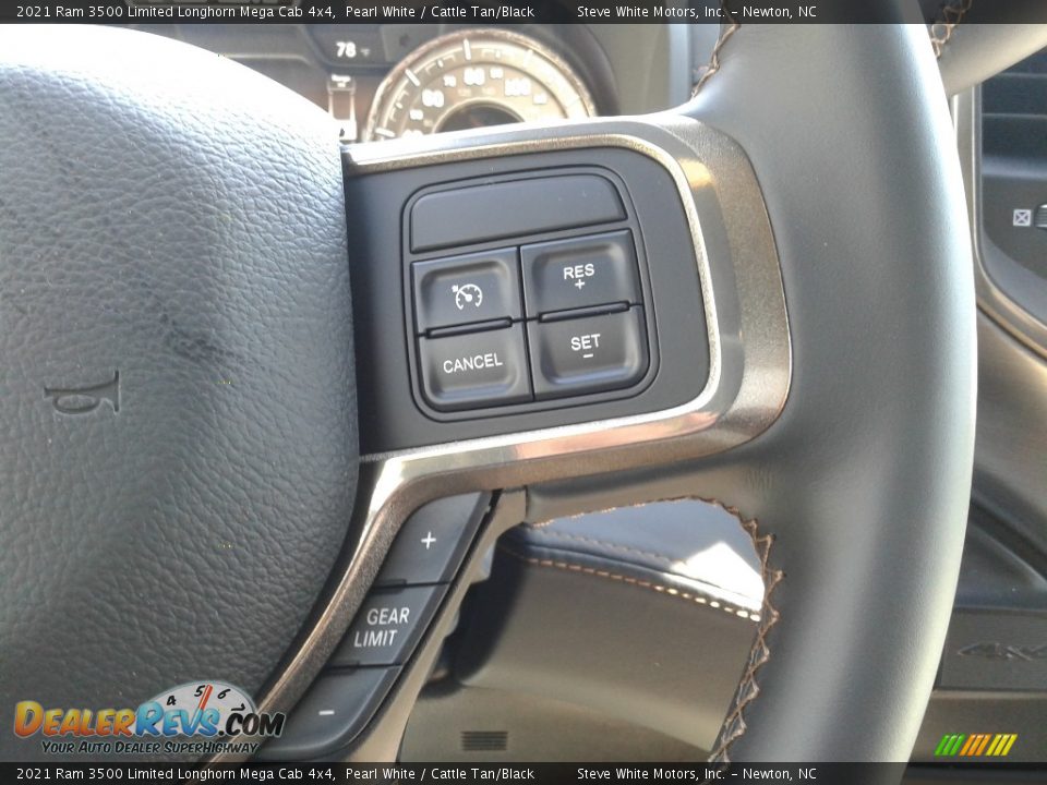 2021 Ram 3500 Limited Longhorn Mega Cab 4x4 Steering Wheel Photo #23