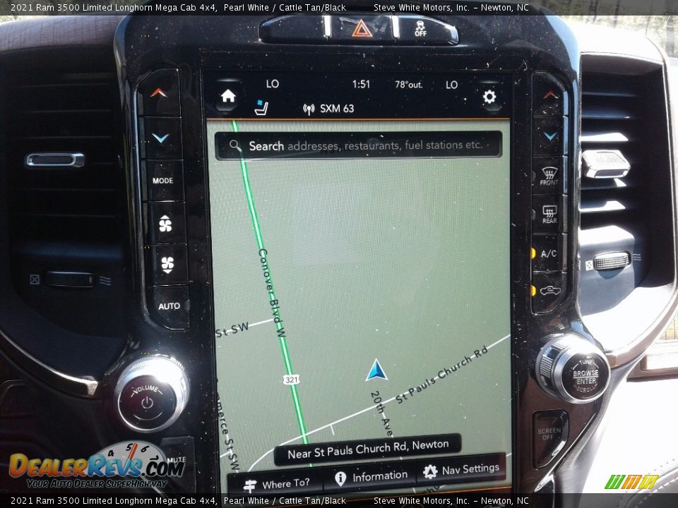 Navigation of 2021 Ram 3500 Limited Longhorn Mega Cab 4x4 Photo #27
