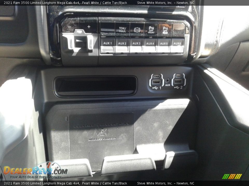2021 Ram 3500 Limited Longhorn Mega Cab 4x4 Pearl White / Cattle Tan/Black Photo #30
