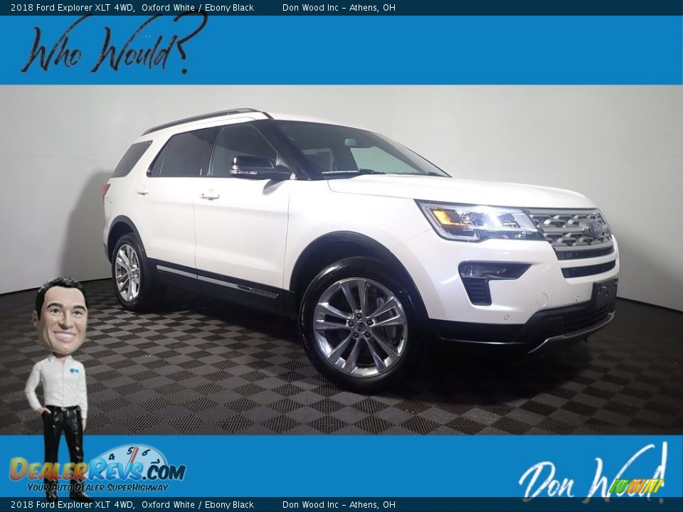 2018 Ford Explorer XLT 4WD Oxford White / Ebony Black Photo #1