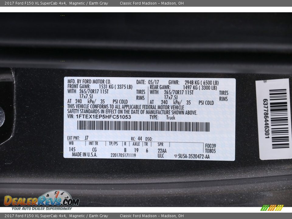 2017 Ford F150 XL SuperCab 4x4 Magnetic / Earth Gray Photo #22