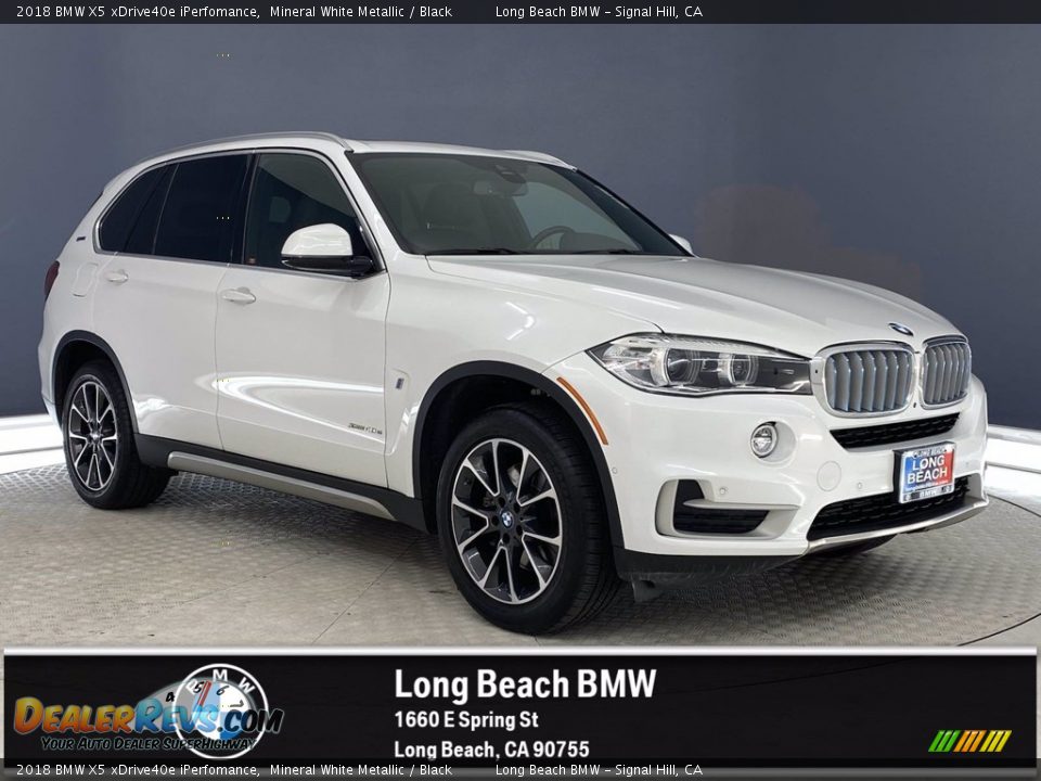 2018 BMW X5 xDrive40e iPerfomance Mineral White Metallic / Black Photo #1