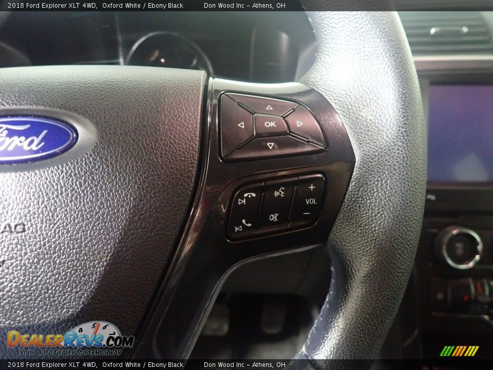 2018 Ford Explorer XLT 4WD Oxford White / Ebony Black Photo #35