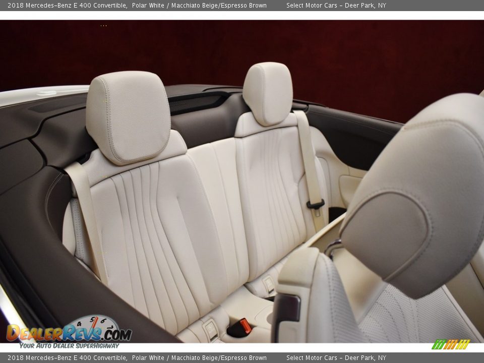 2018 Mercedes-Benz E 400 Convertible Polar White / Macchiato Beige/Espresso Brown Photo #16