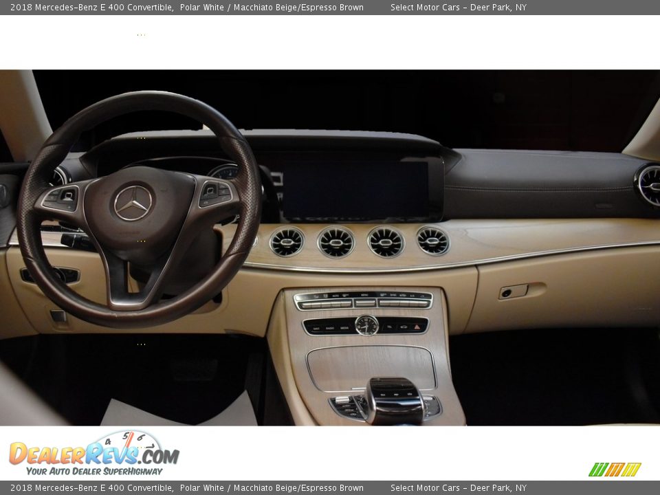 2018 Mercedes-Benz E 400 Convertible Polar White / Macchiato Beige/Espresso Brown Photo #17