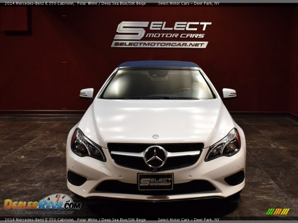 2014 Mercedes-Benz E 350 Cabriolet Polar White / Deep Sea Blue/Silk Beige Photo #2