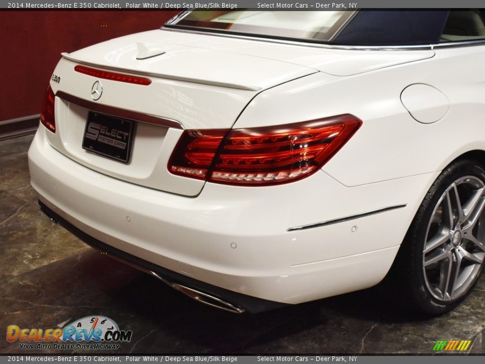 2014 Mercedes-Benz E 350 Cabriolet Polar White / Deep Sea Blue/Silk Beige Photo #5