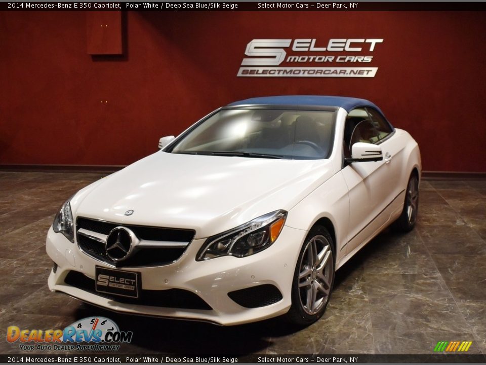 2014 Mercedes-Benz E 350 Cabriolet Polar White / Deep Sea Blue/Silk Beige Photo #9