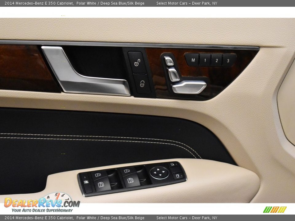 2014 Mercedes-Benz E 350 Cabriolet Polar White / Deep Sea Blue/Silk Beige Photo #22