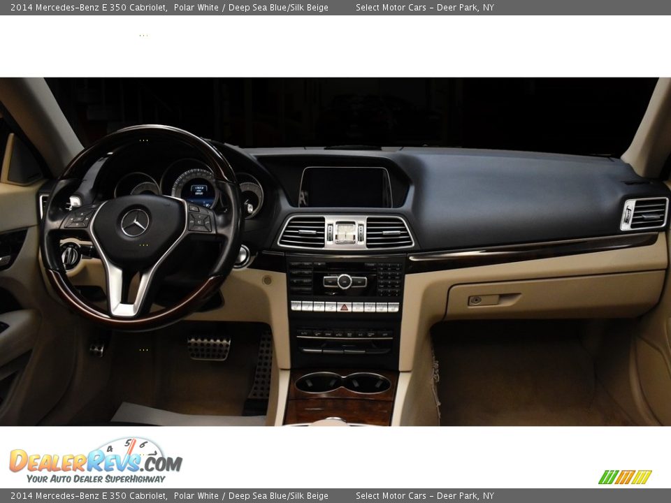 2014 Mercedes-Benz E 350 Cabriolet Polar White / Deep Sea Blue/Silk Beige Photo #24