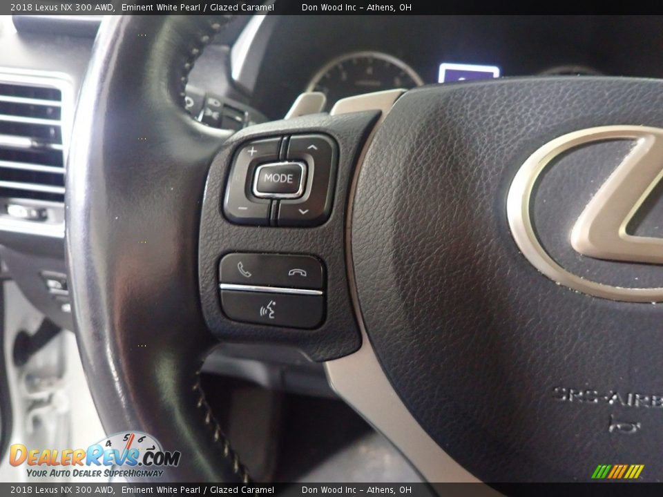 2018 Lexus NX 300 AWD Eminent White Pearl / Glazed Caramel Photo #34
