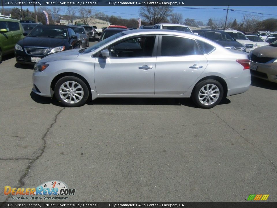 2019 Nissan Sentra S Brilliant Silver Metallic / Charcoal Photo #3